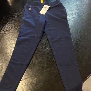 Polo Ralph Lauren little girl navy blue joggers